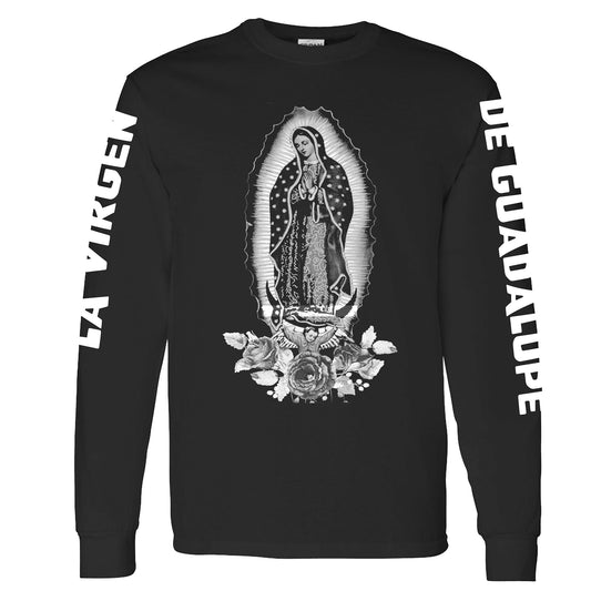 Camiseta de Manga Larga La Virgen de Guadalupe - Pop-Up Shoppes